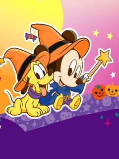 Halloween - Pluto and Mickey Mouse