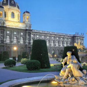 Austrian Garden at Twilight - Vienna