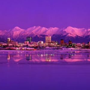 Anchorage Skyline Evening - Alaska
