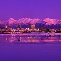 Anchorage Skyline Evening - Alaska
